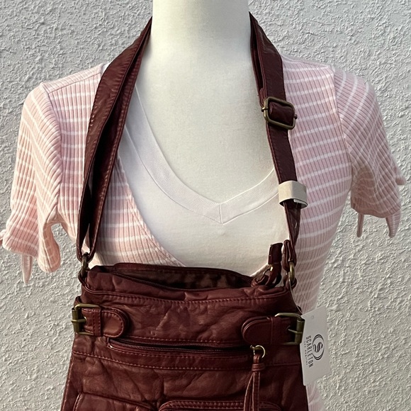 Scarleton Crossbody Bag Brand New Burgundy - Picture 16 of 16